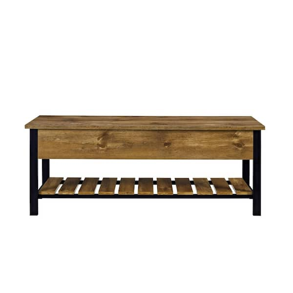 W. Trends 48 Farmhouse Wood Entryway Bench - Reclaimed Barnwood