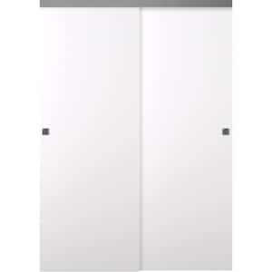 Stella 36 in. x 80 in. Snow White Finished Wood Composite Bypass Sliding Door