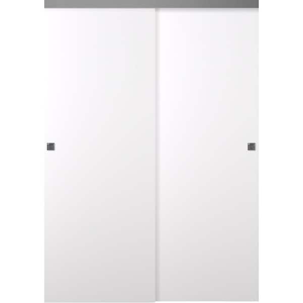 Belldinni Stella 48 in. x 80 in. Snow White Finished Wood Composite Bypass Sliding Door