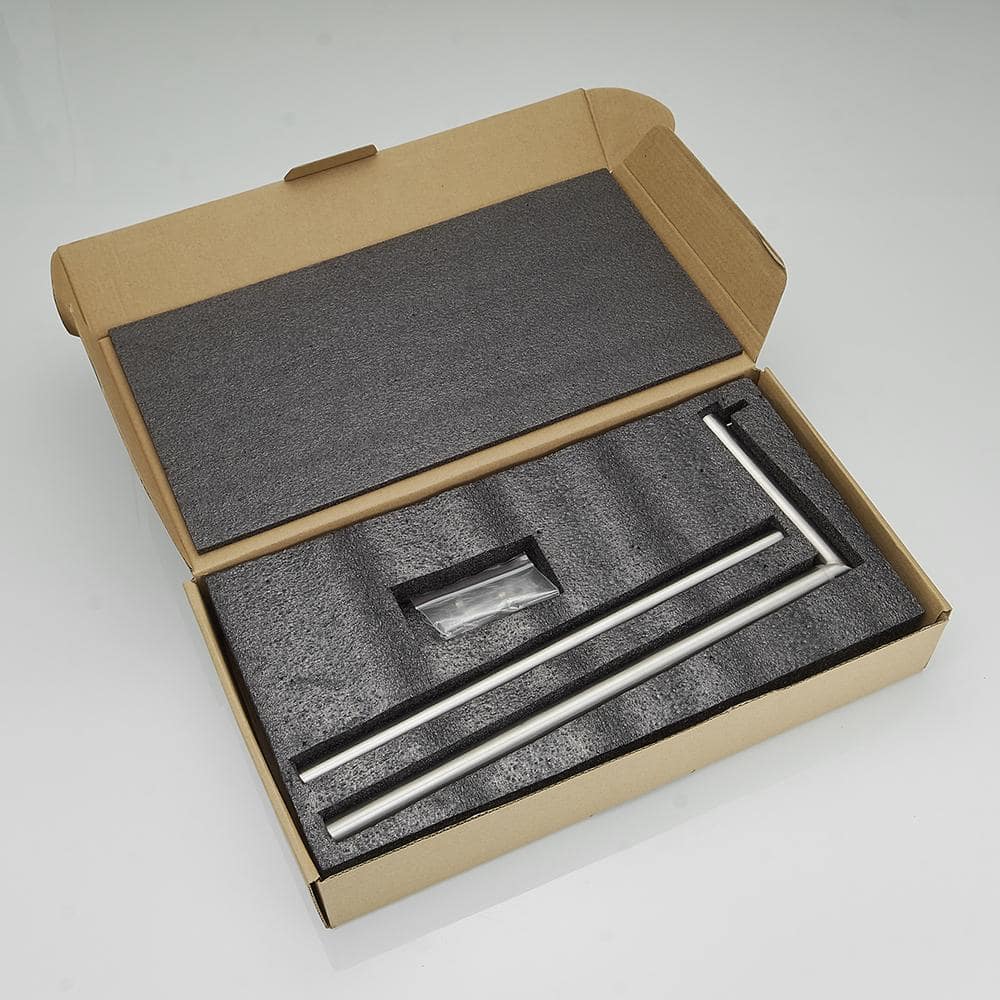 Brushed Nickel Freestanding Toilet Paper Holder with Reserve