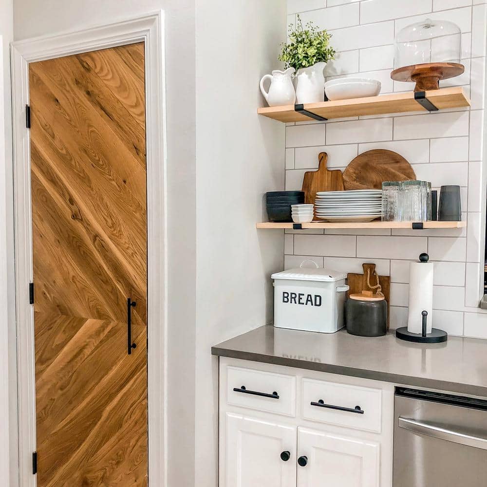 Golden Oak 42" Peel and Stick Wooden Wall Planks