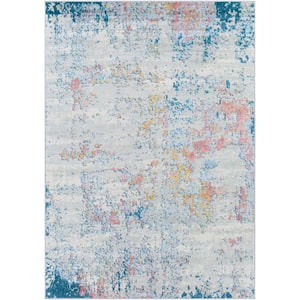 Yamikani Aqua/Coral 7 ft. x 9 ft. Indoor Area Rug