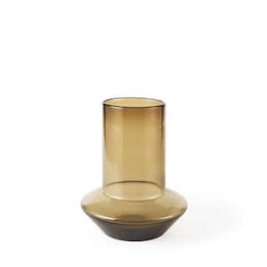 Amrita III Golden Brown Glass Vase