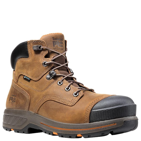 Timberland PRO Men's Helix Waterproof 6'' Work Boots - Composite Toe - Distressed Brown Size 11.5(W)