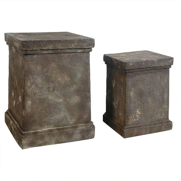 Seasonal Abode Inc 24 In Pedestal Garden Statue Set Of 2 D73968 GREE   Seasonal Abode Inc Garden Statues D73968 Gree 64 600 