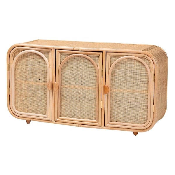 bali & pari Evania Natural Rattan Storage Cabinet 244-13670-HD