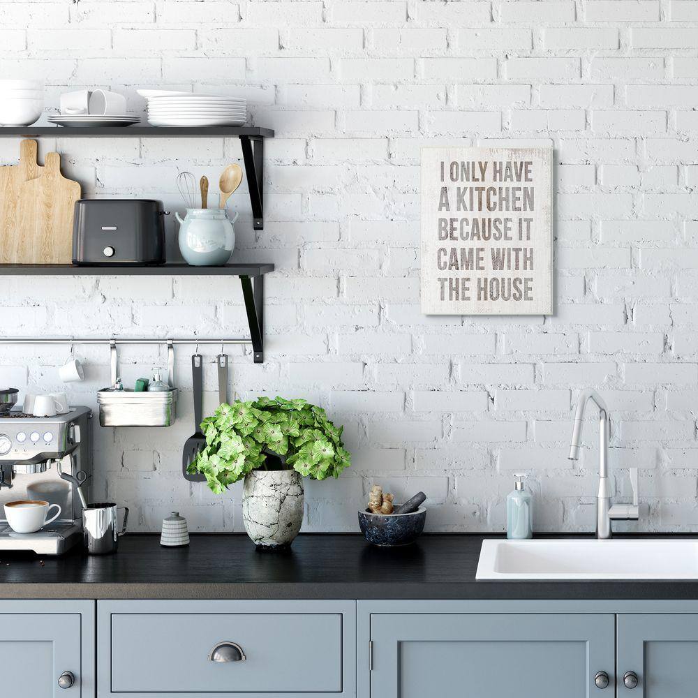 Rustic White MDF Kitchen Quote Wall Plaque, 10x15