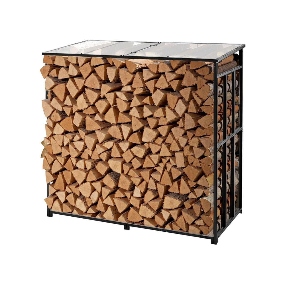 4 ft. Outdoor Firewood Rack with Sloped Roof, 1/4 Cord Log Storage Shed, 660 lb. Capacity, Powder-Coated Metal price history on PriceWatchPro