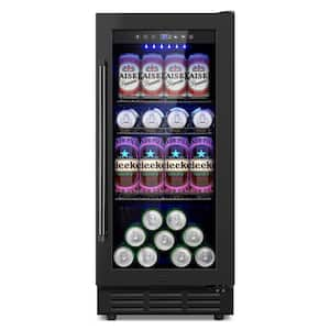 15 in. Built-in/Freestanding Outdoor Beverage Center in Stainless Steel with Childproof Lock and Adjustable Shelves