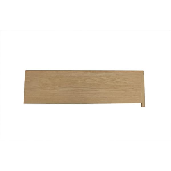 HOUSE OF FARA 1 in. x 11-1/2 in. x 60 in. Red Oak Return Stair Tread