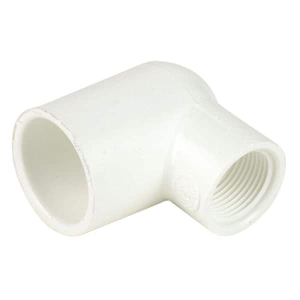 DURA 1 in. x 3/4 in. PVC Sch. 40 Pressure 90-Degree Slip x FPT Reducing Elbow Fitting
