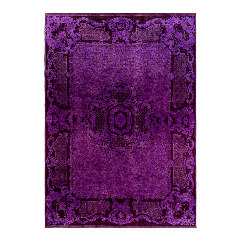 Overdyed Purple 10 ft. x 14 ft. Solid Wool Indoor Area Rug price history on PriceWatchPro