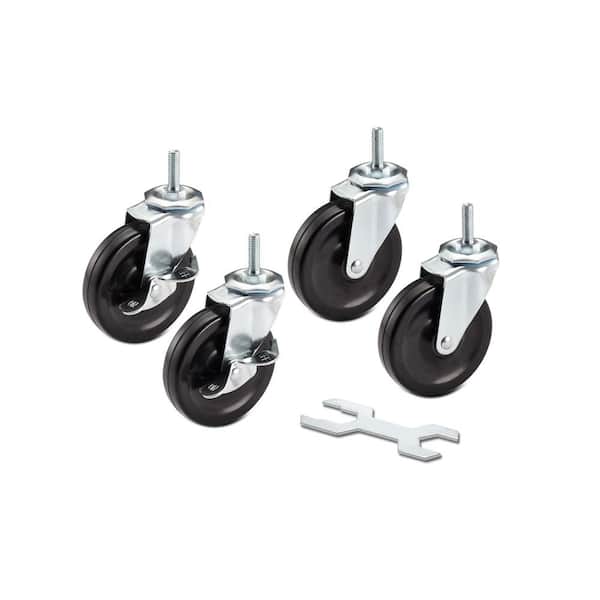 4 in. H x 1 in. D Swivel Wheel Set of (4)