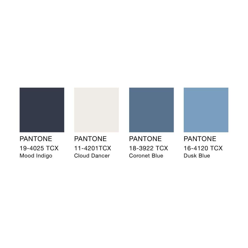 Denim Blue Round Stain-Resistant Synthetic Area Rug