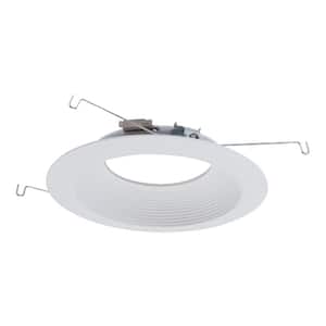 696 Series 6 in. White Recessed Trim with White Baffle