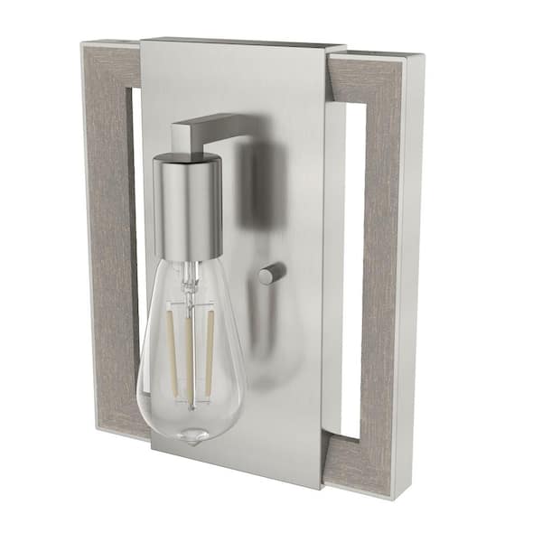 Woodburn 1-Light Brushed Nickel Wall Sconce