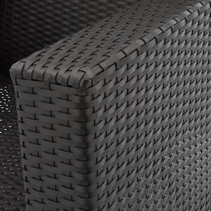 Milo Espresso 4-Piece Wicker Patio Deep Seating Conversation Set with Sunbrella Charcoal Grey Cushions