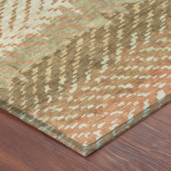 Chantille Machine Washable Indoor/Outdoor Abstract ACN2740 Sage 8 ft. x 10 ft. Area Rug