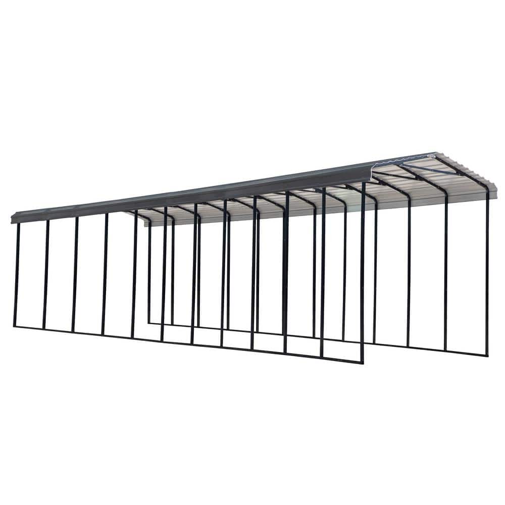 14' x 51' Charcoal Galvanized Steel RV Carport