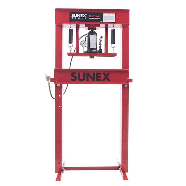 SUNEX TOOLS 20-Ton Air/Hydraulic Shop Press 5720AH - The Home Depot