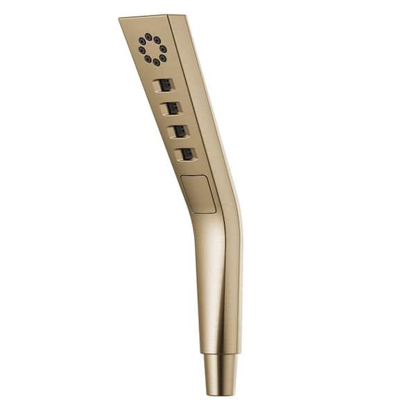 Delta 3-Spray Patterns 1.75 GPM 1.81 in. Wall Mount Handheld Shower Head with H2Okinetic in Lumicoat Champagne Bronze