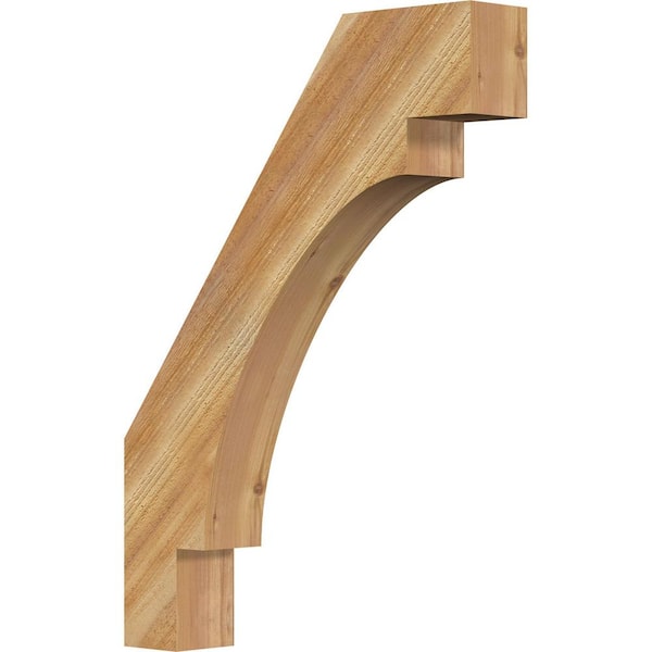 Ekena Millwork 4"W x 22"D x 30"H Merced Rough Sawn Knee Brace, Western Red Cedar
