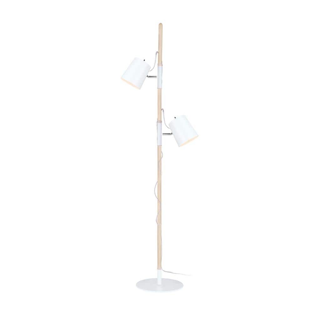 Modern Matte White Adjustable Outdoor Floor Lamp, 61.5"