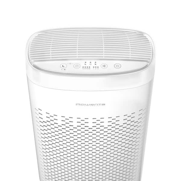  Rowenta Pure Air Essential Home Air Purifier with HEPA & Carbon  Filtration removes 99.98% with 3-level filtration, CADR 128 sq/ft, White :  Home & Kitchen