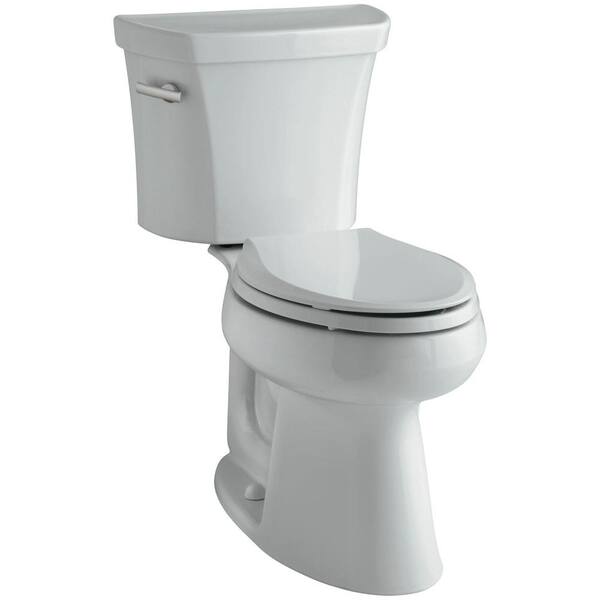 KOHLER Highline 2-piece 1.6 GPF Single Flush Elongated Toilet in Ice Grey, Seat Not Included