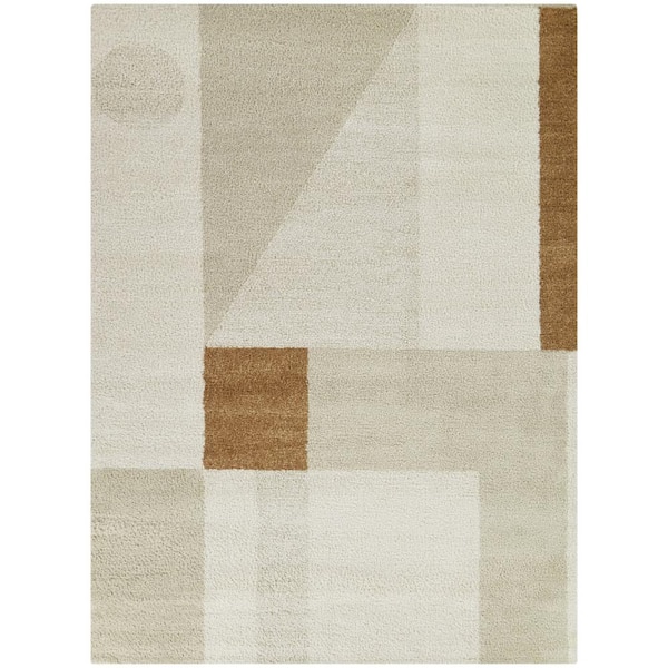 BALTA Janzen Tan 8 ft. x 10 ft. Geometric Area Rug