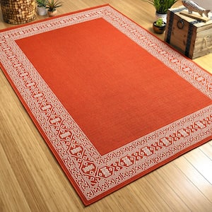 Amalie Tangerine 5 ft. x 7 ft. 6 in. Indoor/Outdoor Area Rug