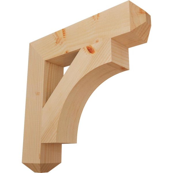 Ekena Millwork 3.5 in. x 20 in. x 20 in. Douglas Fir Westlake Craftsman Smooth Bracket