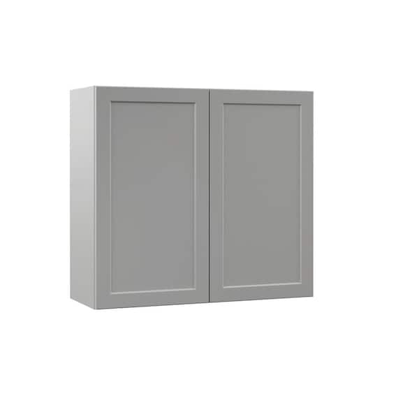 Designer Series Melvern Assembled 33x30x12 in. Wall Kitchen Cabinet in Heron Gray
