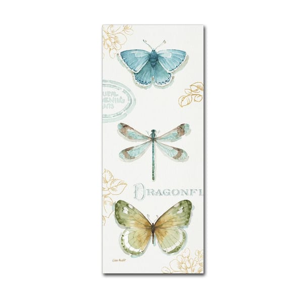Trademark Fine Art 24 in. x 10 in. "My Greenhouse Butterflies V" by Lisa Audit Printed Canvas Wall Art