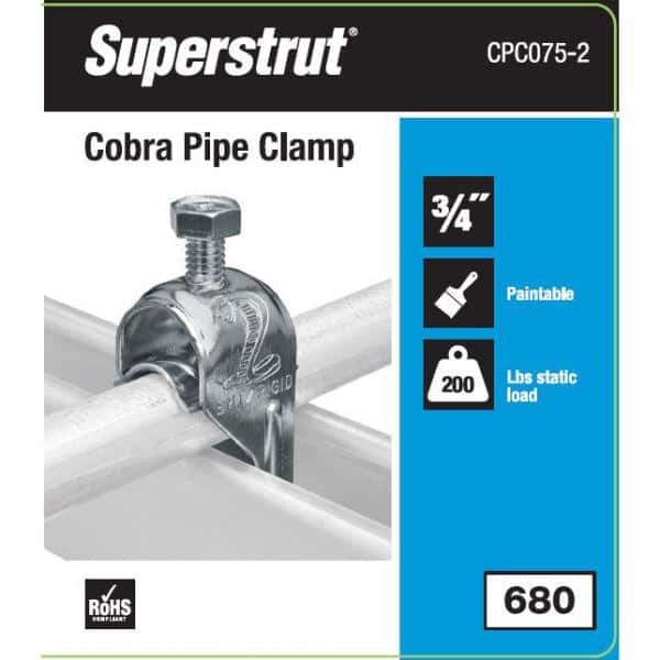 3/4 in. Cobra Strut Pipe Clamp (Strut Fitting) (2-Pack) (CPC075-2)