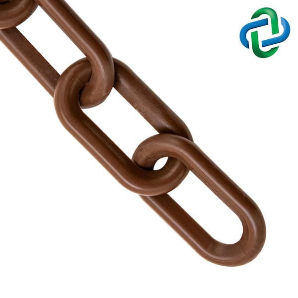 2 in. (54 mm) x 25 ft. Brown Heavy-Duty Plastic Barrier Chain