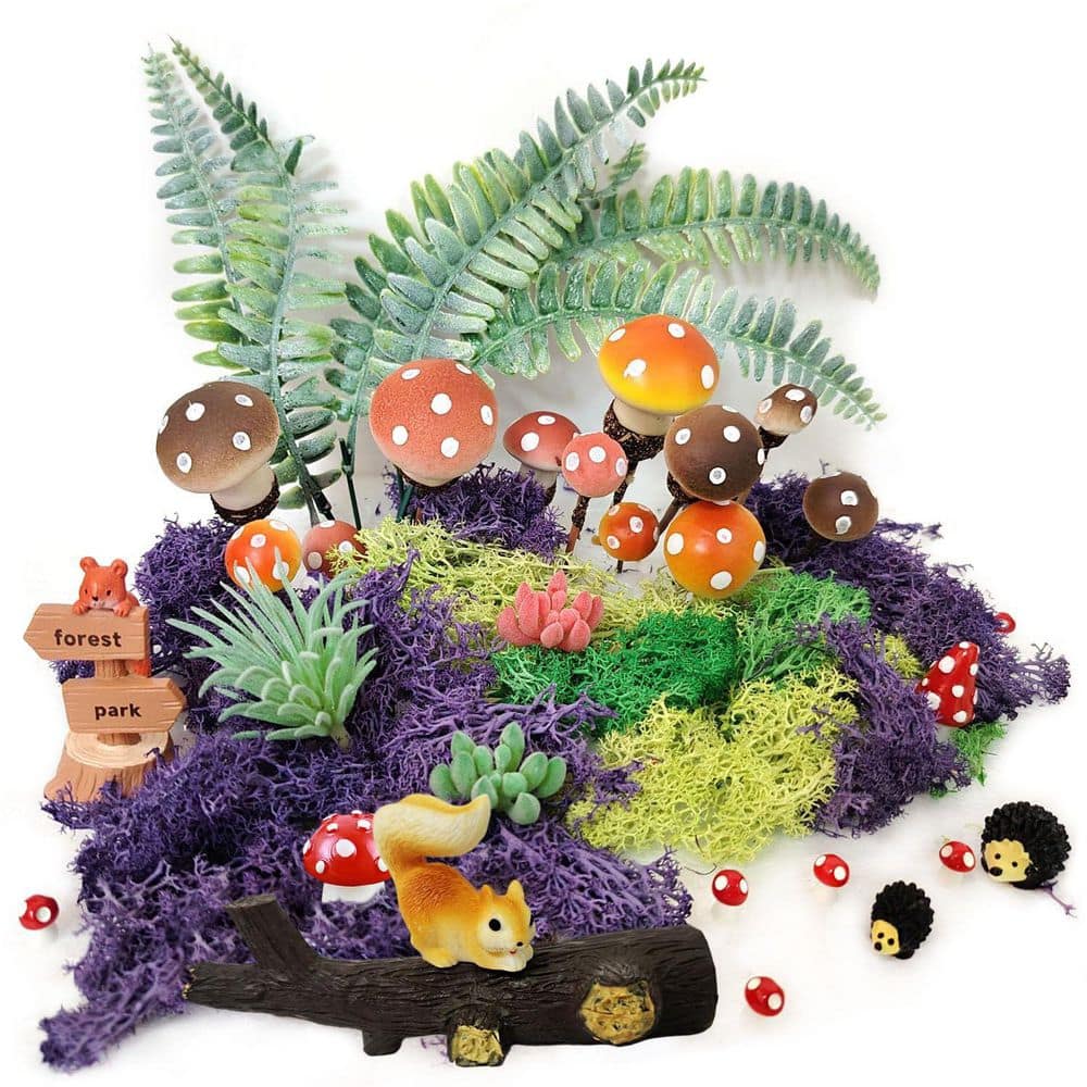 37 pcs Multicolor Outdoor Artificial Plant Fairy Garden Mushrooms Micro Landscape Bonsai Miniature Decor Set price history on PriceWatchPro