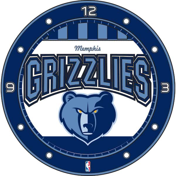 The Memory Company NBA -12in Art Glass Clock-Grizzlies