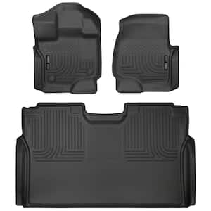 Front and 2nd Seat Floor Liners Fits 2015-19 Ford F-150 SuperCrew