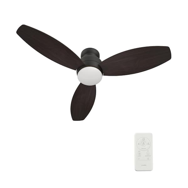 CARRO Trendsetter II 52 in. Integrated LED Indoor/Outdoor Black Smart Ceiling Fan with Light, Remote Works W/Alexa/Google Home