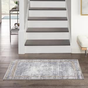 Daydream Silver 3 ft. x 4 ft. Contemporary Area Rug