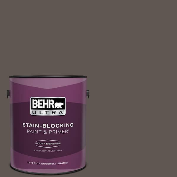 BEHR ULTRA 1 gal. #N140-7 Timber Brown Extra Durable Eggshell Enamel Interior Paint & Primer