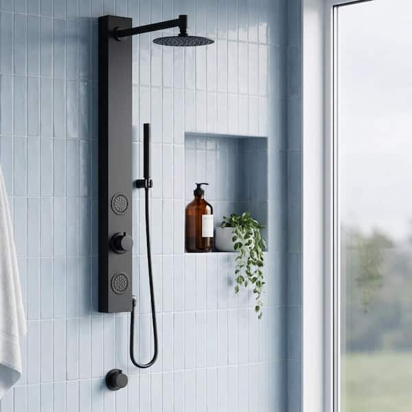 VIGO Gardenia 39 in. H x 4 in. W 2-Jet Shower Panel System with