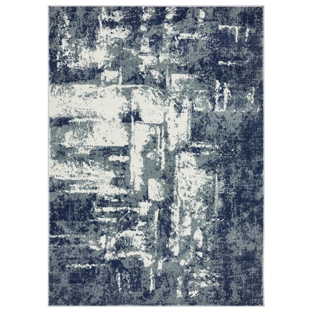 LUXE WEAVERS Hampstead Collection Blue 8x10 Modern Abstract ...