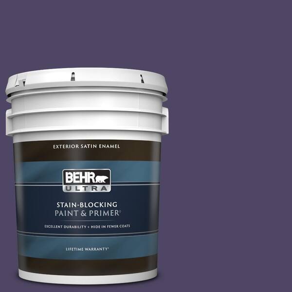 BEHR ULTRA 5 gal. #S-H-650 Berry Charm Satin Enamel Exterior Paint & Primer
