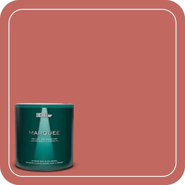 BEHR MARQUEE 1 qt. Home Decorators Collection #HDC-CL-10 Tapestry Red Semi-Gloss Enamel Interior Paint & Primer