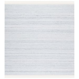 Kilim Ivory/Grey 7 ft. x 7 ft. Solid Color Gradient Square Area Rug