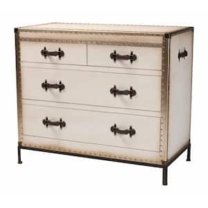 Benton Beige and Black 36.6 in. Accent Cabinet