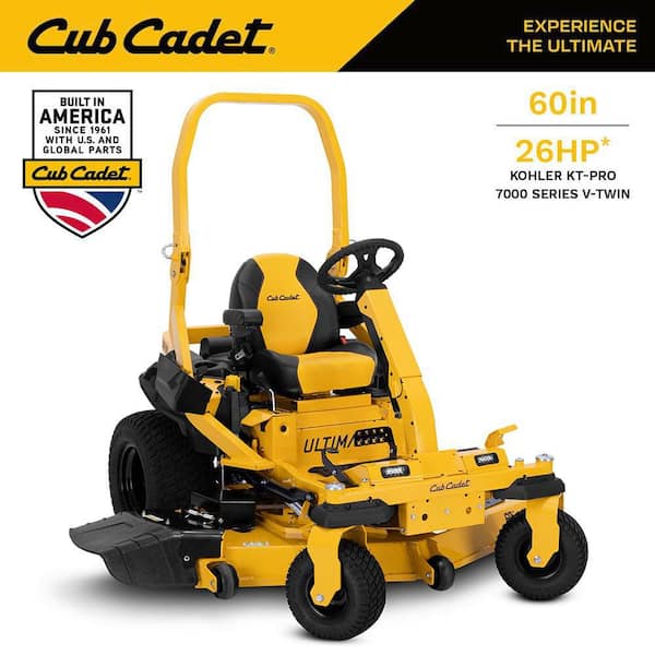 Ultima ZTXS4 60 in. FAB Deck 24 HP V-Twin Kohler 7000 Pro Series Engine Zero Turn Mower w/Steering Wheel Control