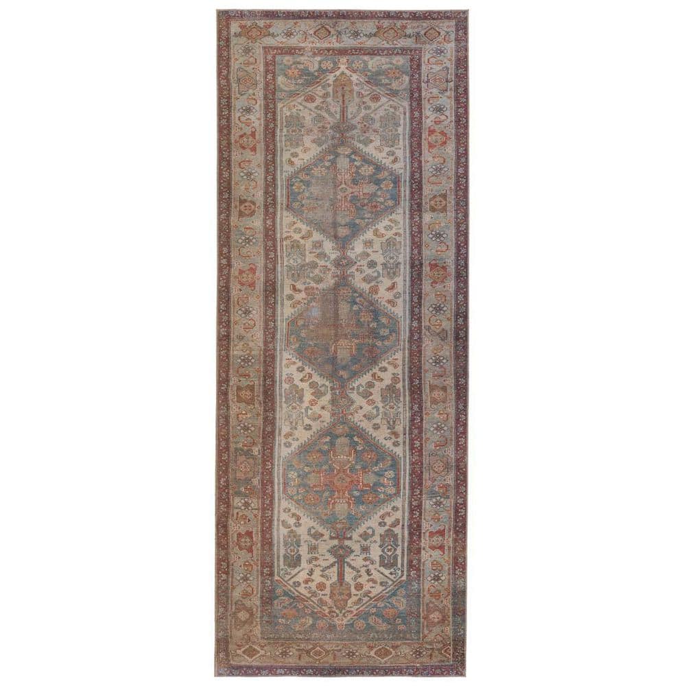 Jaipur Living Machine Washable Arkansas Blue 2 ft. x 6 ft. Medallion